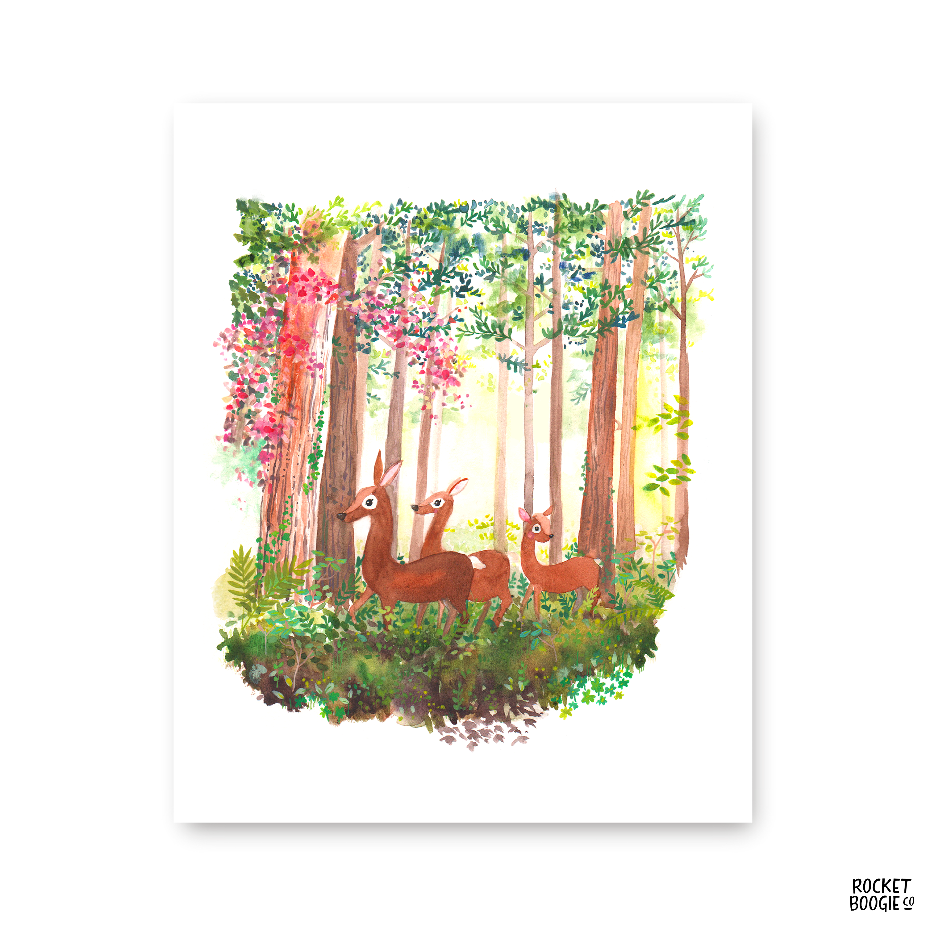 Deer Forest Print