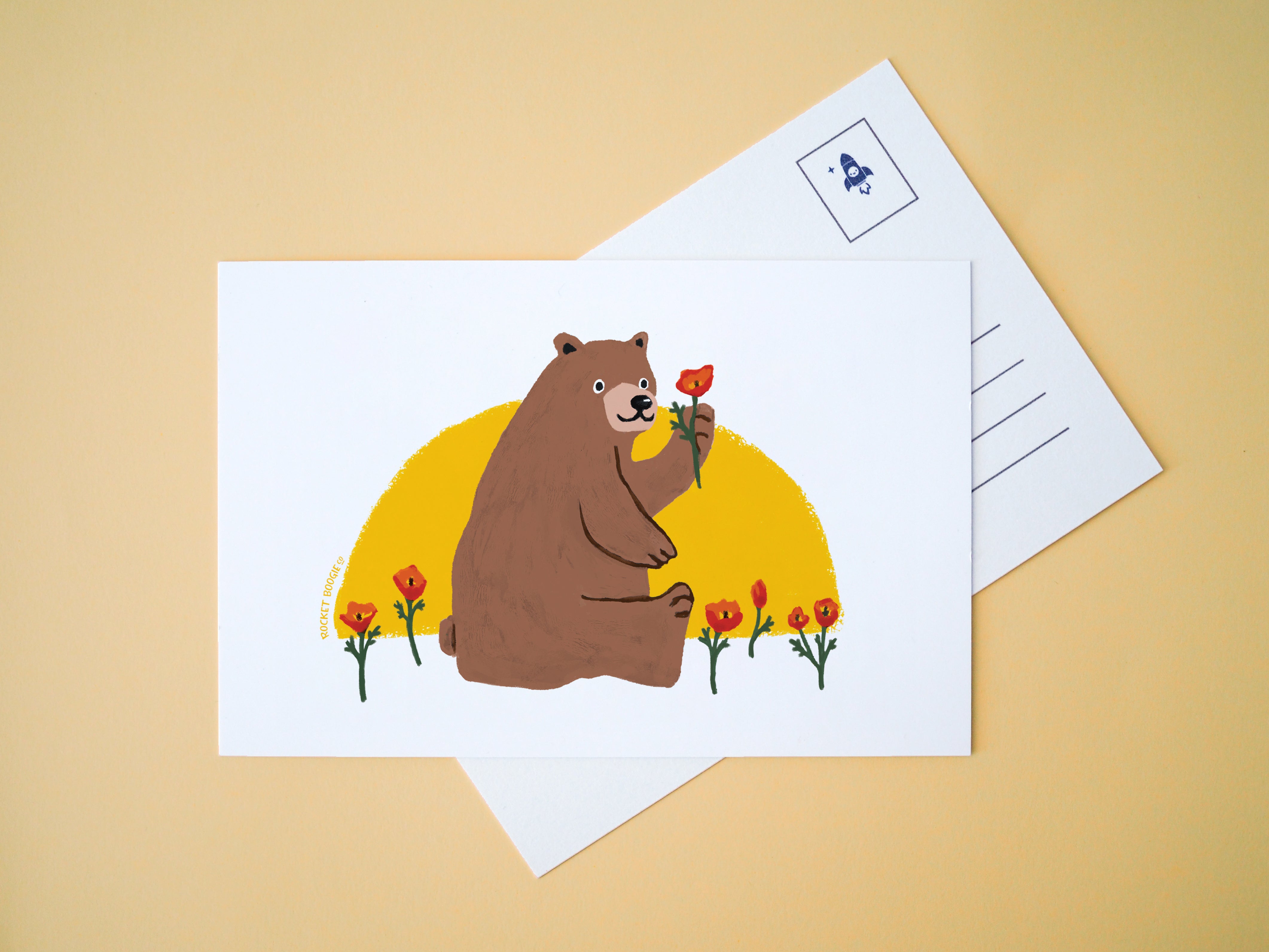 Cali Bear Mini Print / Postcard