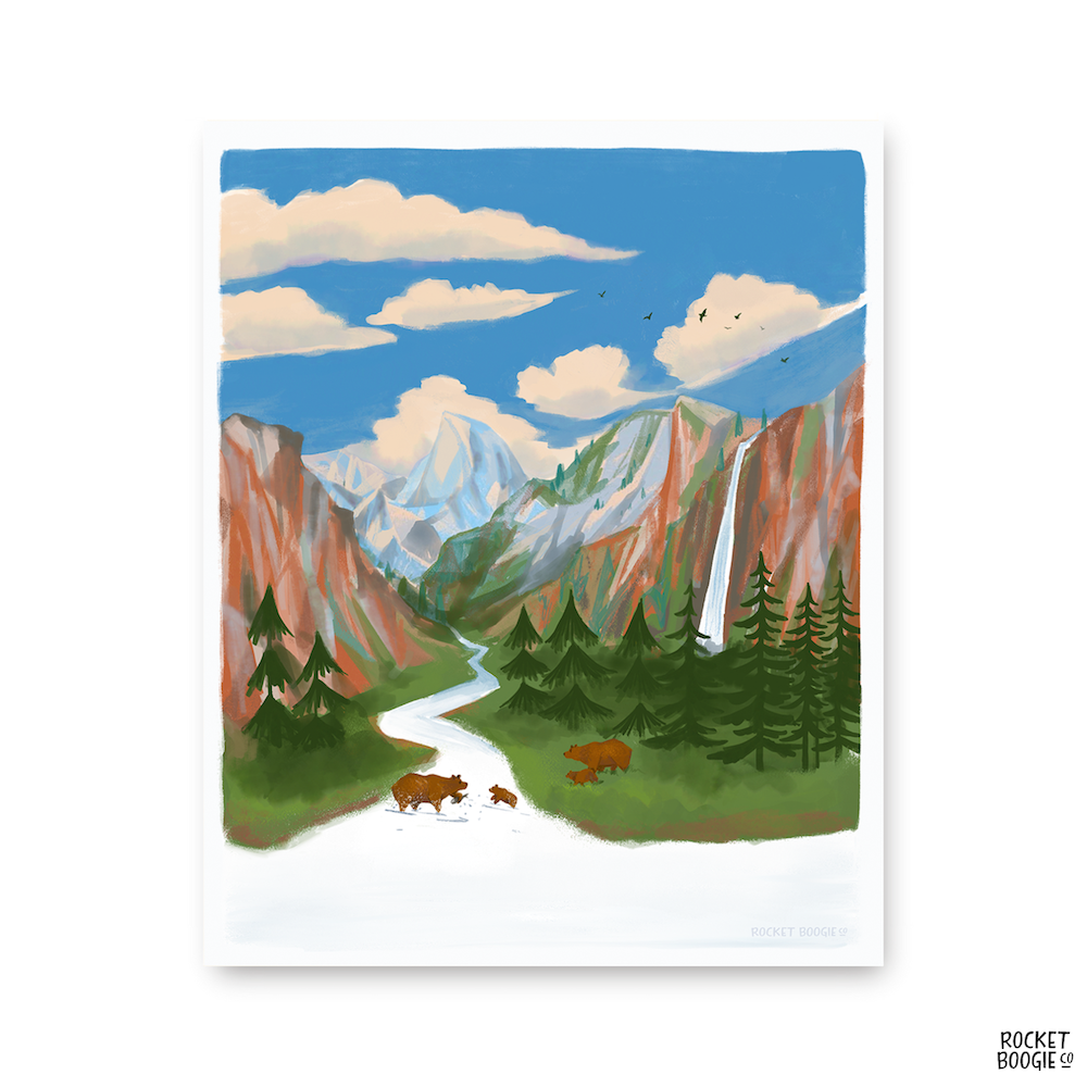 Yosemite Bears Print
